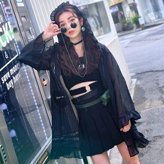 Hooded Bell-sleeve Jacket