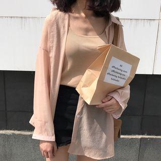 Plain Chiffon Coat