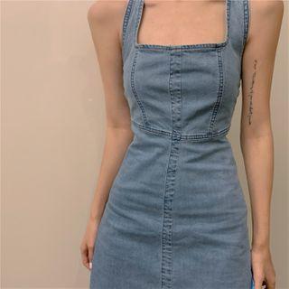 Denim Mini Sheath Tank Dress