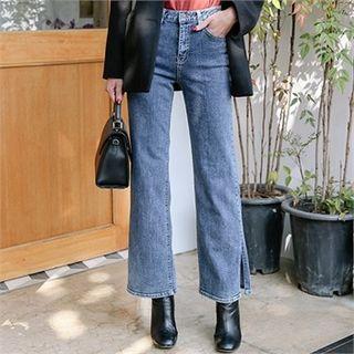 Slit-side Wide-leg Jeans