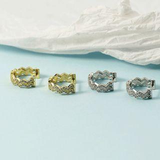 Rhinestone Zigzag Earring