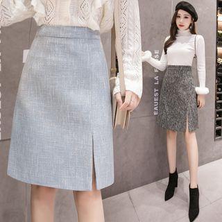 Split Front A-line Skirt