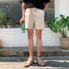 Plus Size Drawstring-waist Chino Shorts