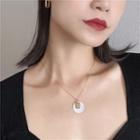 Shell Disc Pendant Necklace 1 Pc - Shell Disc Pendant Necklace - One Size