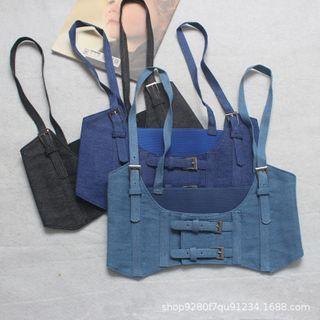 Denim Strap Corset Top