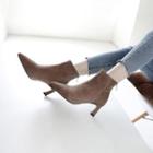Genuine Leather Kitten Heel Pointed Ankle Boots