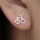 Alloy Bicycle Earring 01 - 3035 - Silver - One Size