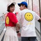 Couple Matching Smile Print Short-sleeve T-shirt