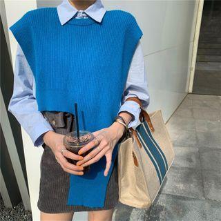 Irregular Hem Knit Vest