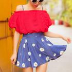 Set: Floral Bikini + Skirt + Top