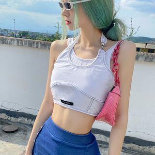 Mock Two-tone Crop Tank Top