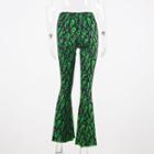 Print Bell Bottom Pants