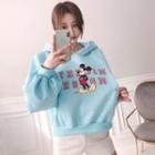 Hooded Mickey Mouse Cropped Pullover