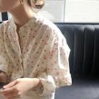 Floral Print Blouse Pink Floral - White - One Size