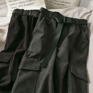 Loose-fit Cargo Jogger Pants With Belt