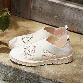 Perforated Paneled Platform Shoes