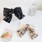 Lace Print Bow Hair Clip