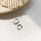 Alloy Polished Hoop Earring 1 Pair - Silver - One Size