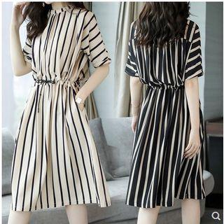 Striped Tie-waist Dress