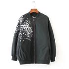 Cherry Blossom Embroidered Long-sleeve Jacket