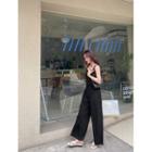 Plus Size Band-waist Long Culottes