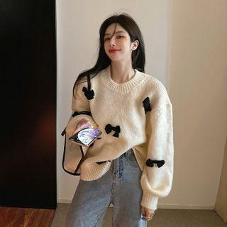 Round Neck Bow Sweater