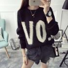 Lettering Thick Sweater