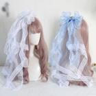 Bow Lace Veil / Hair Clip / Set