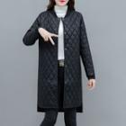 Padded Button Long Coat