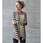 Striped Open-front Jacket