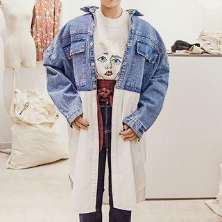 Panel Denim Blouse