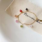 Bead Bracelet S117 - 1 Pc - Gold - One Size
