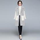 Houndstooth Button Coat Black & White - One Size