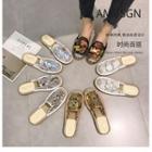 Sequin Flat Mules