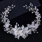 Bridal Faux Pearl Flower Headpiece White - One Size