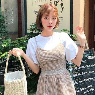 Puff-sleeve Cropped T-shirt
