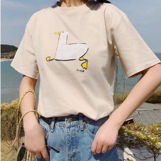 Duck Printed Short Sleeve T-shirt