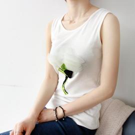 Flower-appliqu  Tank Top