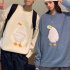 Couple Matching Duck Embroidered Sweater