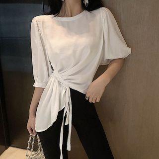 Drawstring T-shirt White - One Size