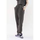 Pigment-washed Jogger Pants Charcoal Gray - One Size
