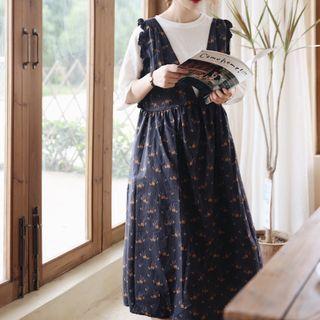 Floral Print Oversized Tank Dress