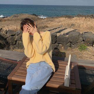 Boatneck Rib-knit Sweater