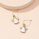 Angel Drop Earring 1 Pair - E2228 - Angel - Gold - One Size