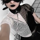 Short-sleeve Fishnet Top