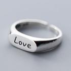 925 Sterling Silver Love Lettering Open Ring Ring - One Size