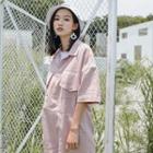 Pocketed Elbow-sleeve Playsuit