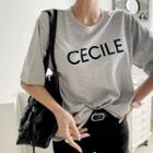Cecile Letter Print T-shirt