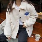 Embroidered Faux-shearling Jacket