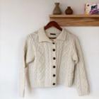 Cable-knit Wool Cardigan